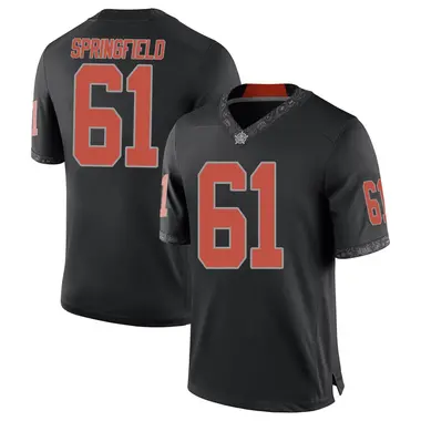 Black Jake Springfield Men's Oklahoma State Cowboys Football College Jersey - Game