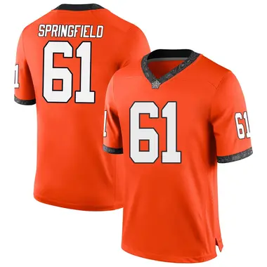 Orange Jake Springfield Men's Oklahoma State Cowboys Football College Jersey - Game