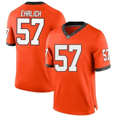 Orange Osker Ehrlich Men's Oklahoma State Cowboys Football College Jersey - Game